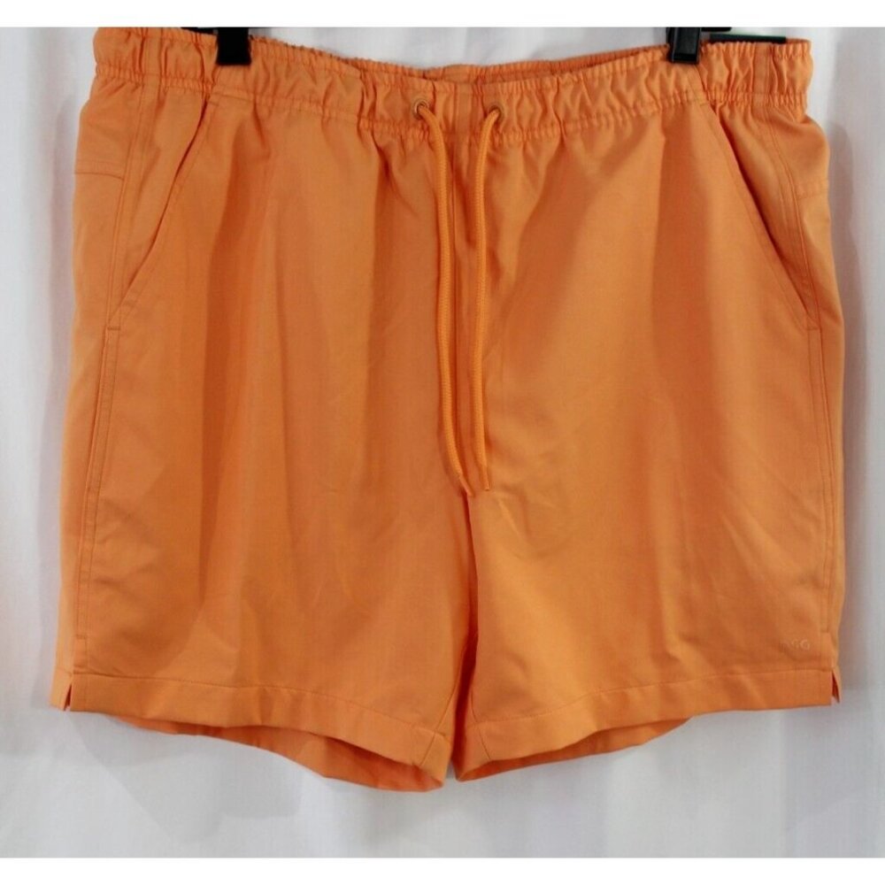 DSG Mens Orange Relaxed Fit Rec Shorts L NWT 6'' Inseam